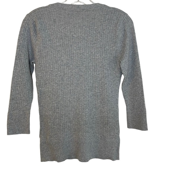 Tex by Max Azria U-Neck Sweater 3/4 Sleeves Lightweight Size Medium HSH - Picture 4 of 8